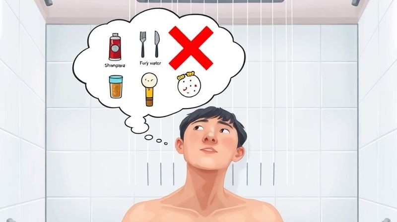 샤워할 때 하지 말아야 할 행동 5가지 그림