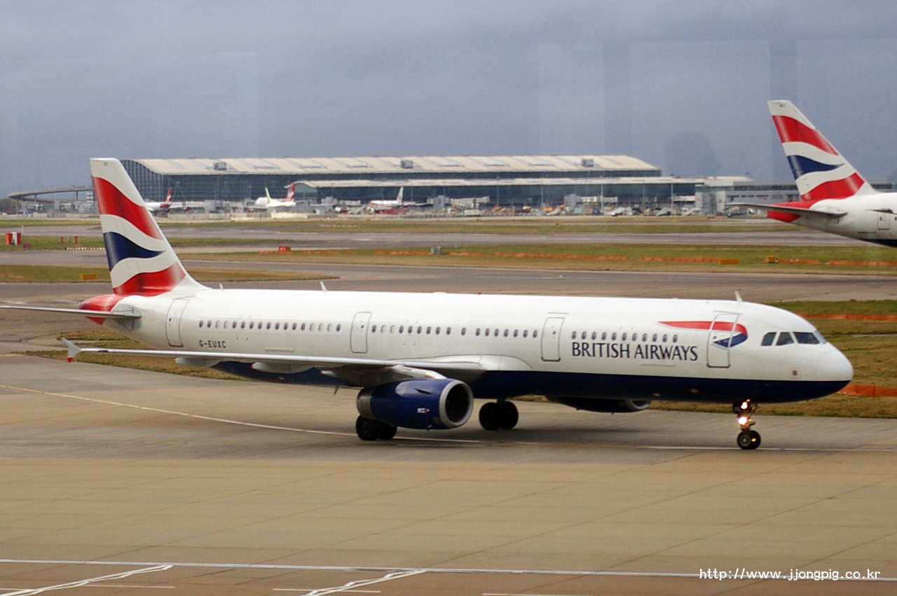 영국 항공 British Airways BA BAW G-EUXC Airbus A321-100 A321 런던 - 히드로 London - Heathrow 런던 England London LHR EGLL