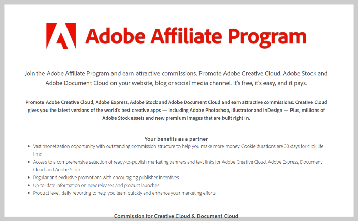  Adobe 어필리에이트 제휴사이트 가입하기