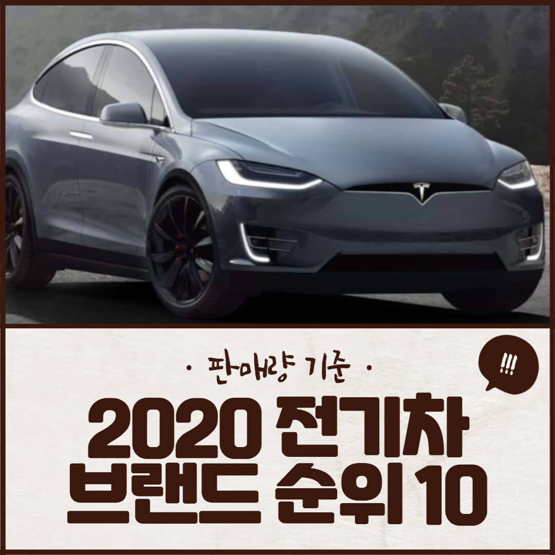 2020 전기차 브랜드 순위 10 (판매량 기준)