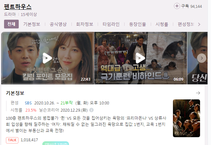  최신 드라마 시청율 모음, 1위는 누구?