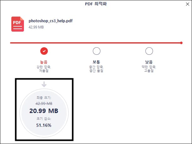 높은 압축률