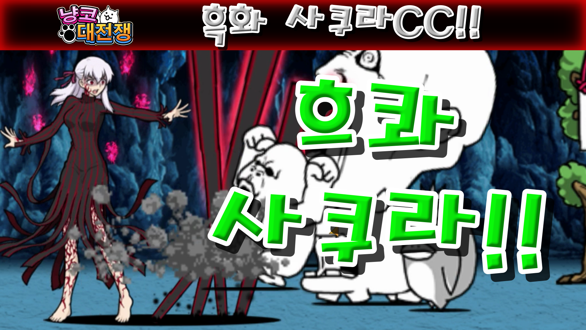  냥코대전쟁 마토 사쿠라 / 마토 사쿠라CC / 흑화 사쿠라CC