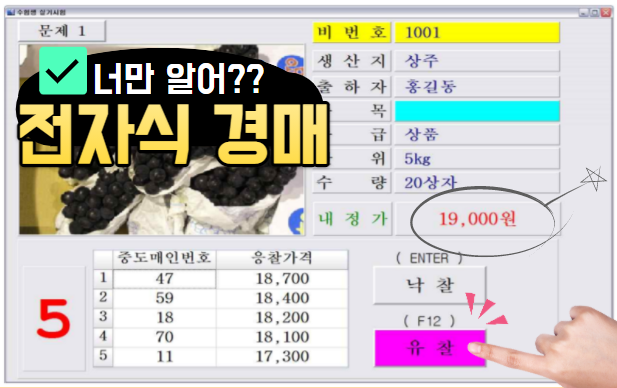  [경매사 2차시험] 너만 알어!! "전자식 경매" 풀어보기