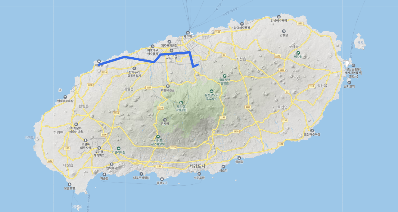  [제주] 270번 버스 노선 정보 : 제주대학교 병원, 한라도서관, 한라대, 애월읍