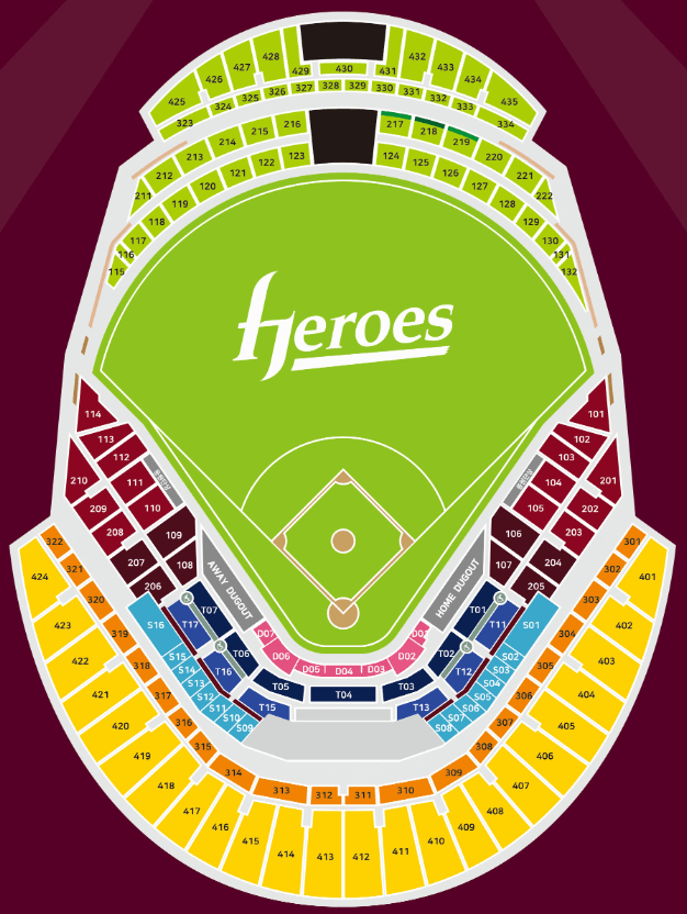 고척스카이돔 좌석배치도