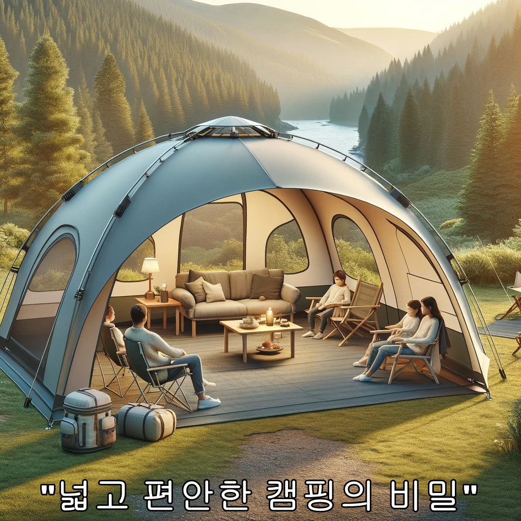  "서경과 글램피 패밀리가 추천하는 : SZXL 대형 돔 캐노피 쉘터, 가족 캠핑의 게임 체인저!"