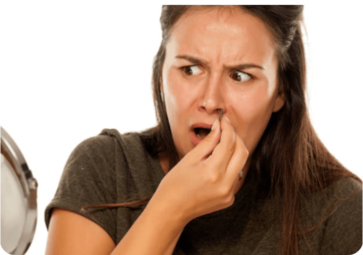 코 염증 및 코털 세균 감염 증상