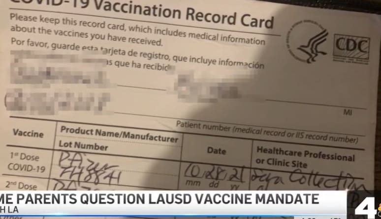 접종에 환장한 선생들? VIDEO: Mom Says Son Vaccinated in Exchange for Pizza at LAUSD Without Her Consent