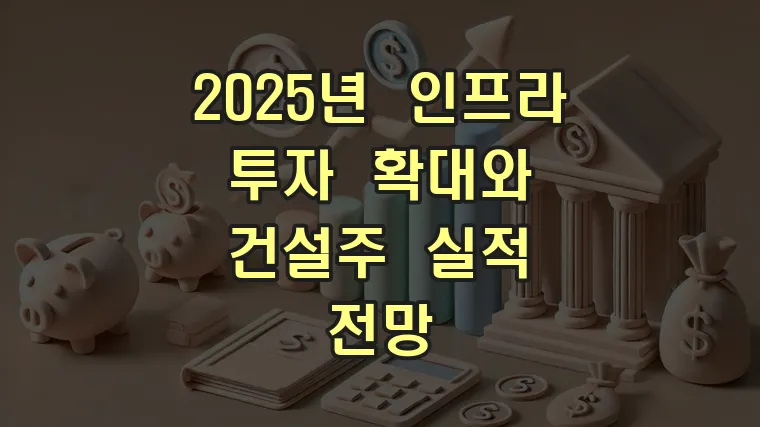 2025년 인프라 투자 확대와 건설주 실적 전망