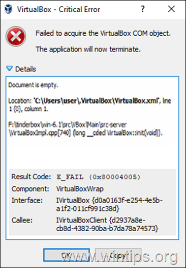  FIX: VirtualBox 문서가 비어 있음 (해결됨)