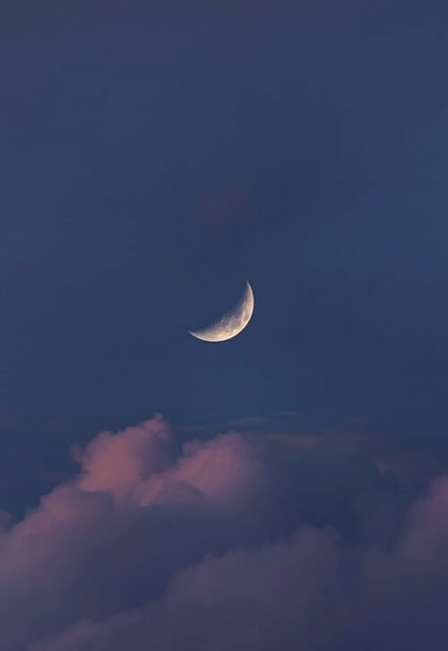 달 별 둥근 초승달 달무리 달빛 5