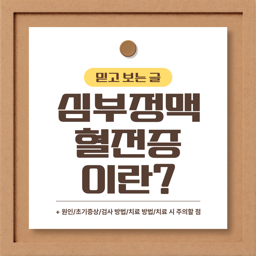  심부정맥혈전증 이란?