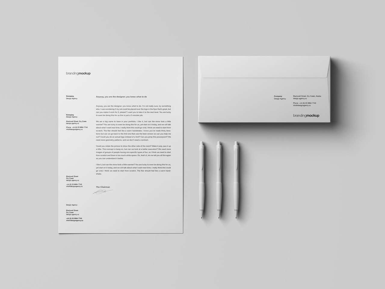 Letterhead / Envelope Branding Mockup(레터헤드 / 봉투 브랜드 실물 목업)