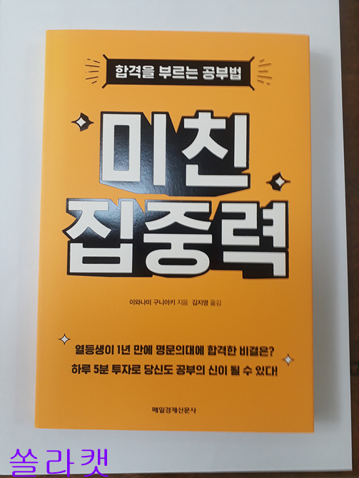  미친 집중력 리뷰, 미친 집중력 독후감, 미친 집중력 서평