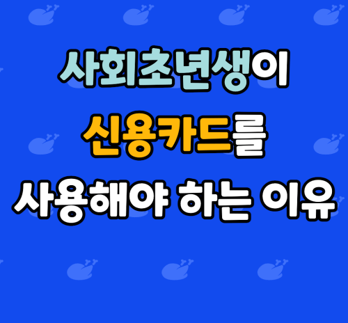  사회초년생이 신용카드를 사용해야 하는 이유