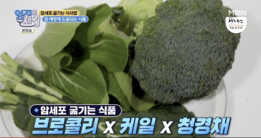  암세포굶기는식품 브로콜리줄기효능 브로콜리줄기수프 레시피 암예방하는음식 엄지의제왕 1201