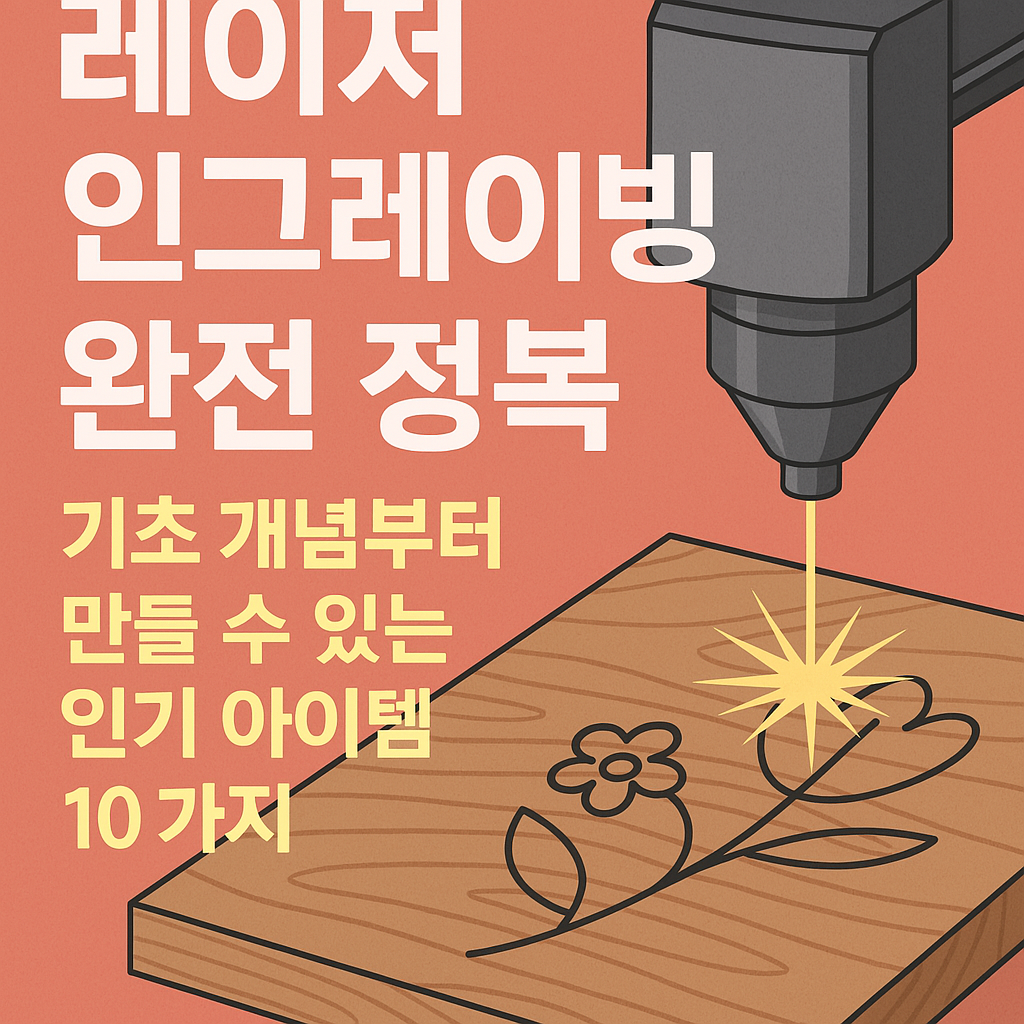 레이저 인그레이빙 기초 설명과 만들 수 있는 아이템을 소개하는 썸네일 이미지