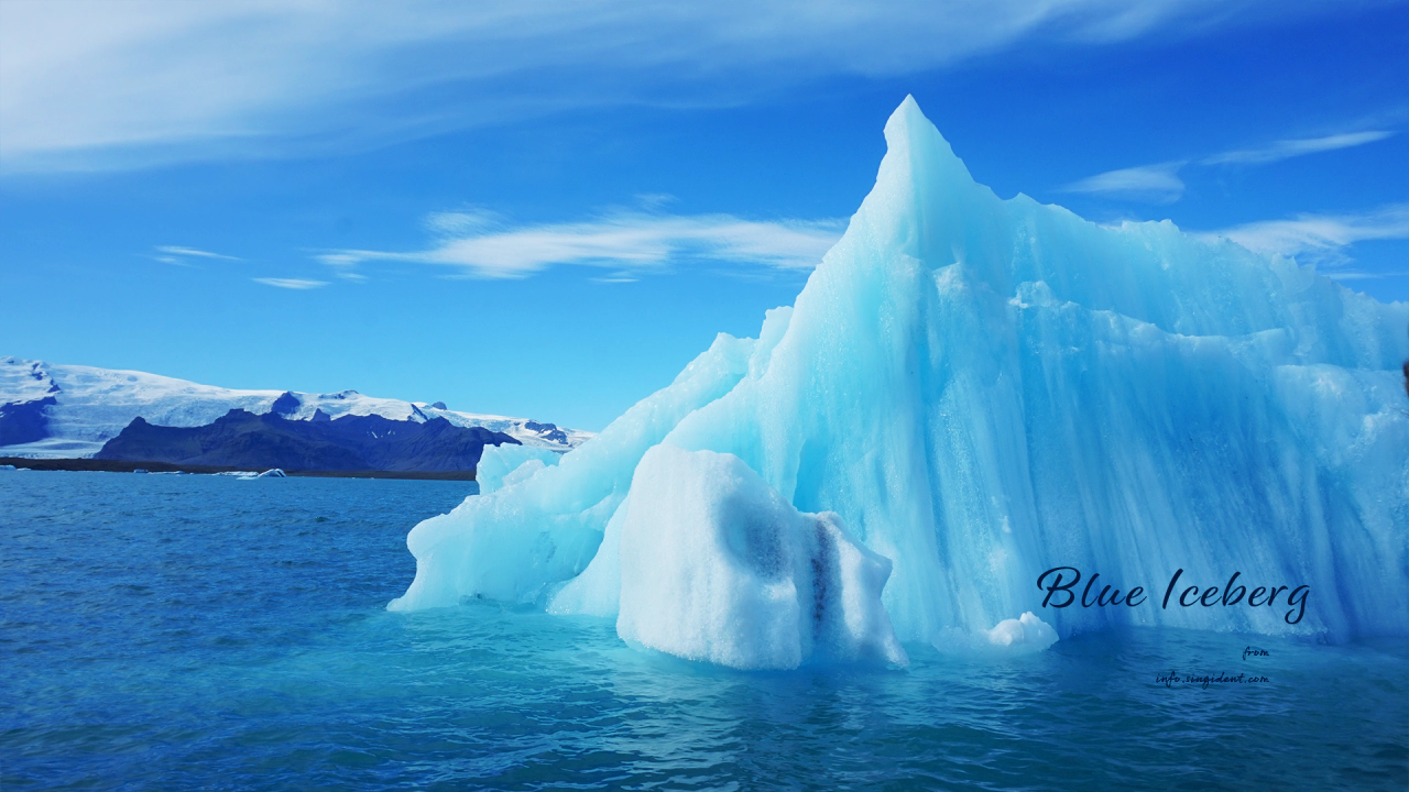 15 푸른 하늘과 빙산 C - Blue Iceberg 시원한배경화면