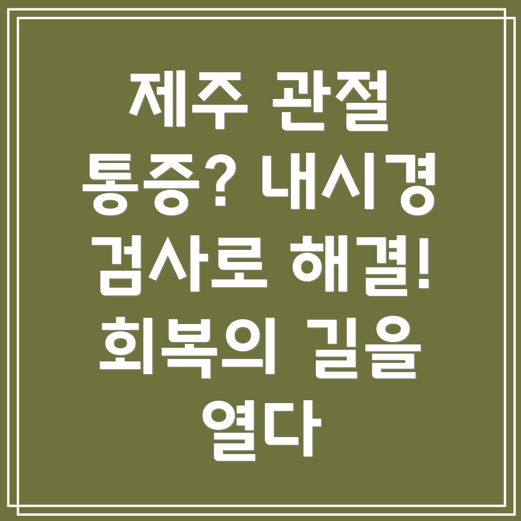 관절내시경 검사