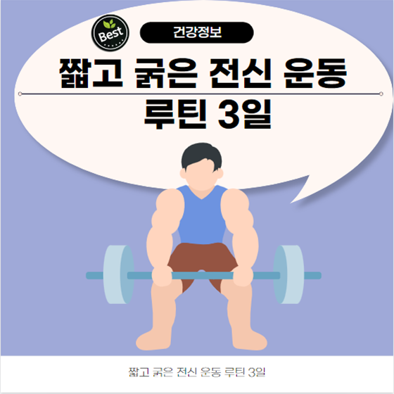  짧고 굵은 전신 운동 루틴 3일
