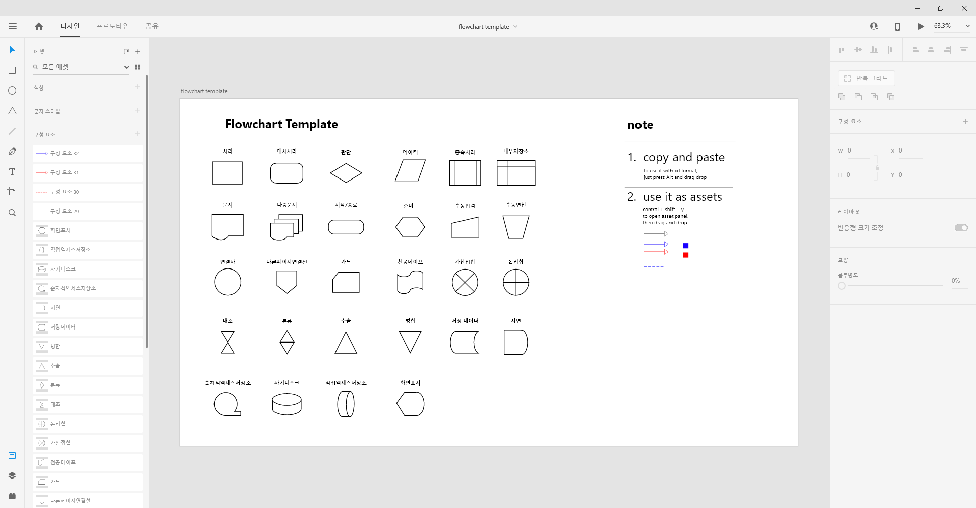 Adobe Xd Flowchart Template