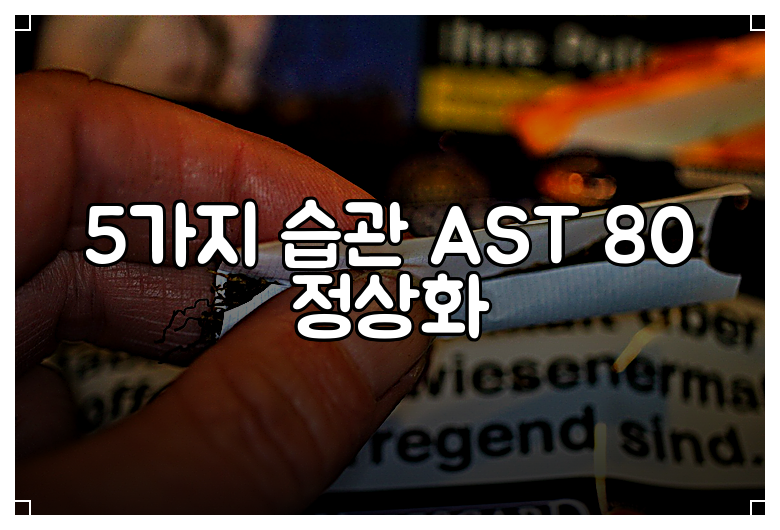 5가지 습관 AST 80 정상화