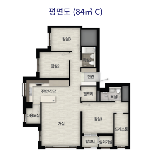 여주역 로제비앙 더센텀 평면도 84C