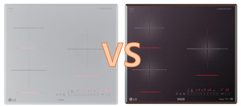  LG 인덕션 22년형 모델 비교 - 클리어트랜스 VS 미라듀어