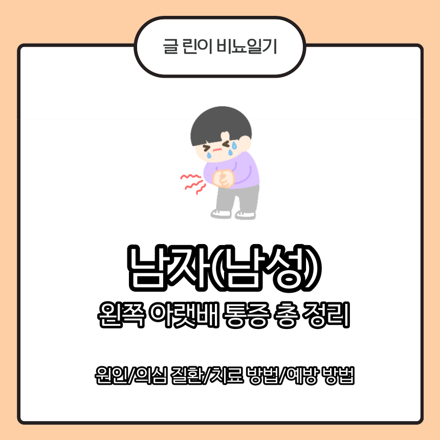  남자(남성) 왼쪽 아랫배 통증 총 정리 : 원인/의심 질환/치료 방법/예방 방법