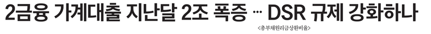 2금융-가계대출-폭증-뉴스-헤드라인-이미지