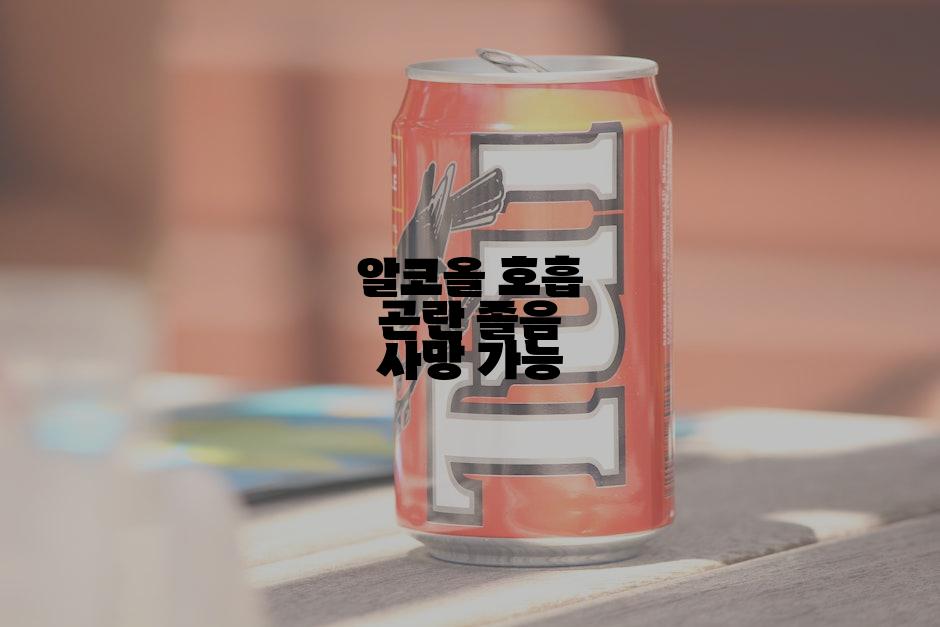 알코올 호흡 곤란 졸음 사망 가능