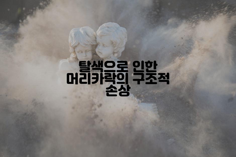탈색으로 인한 머리카락의 구조적 손상
