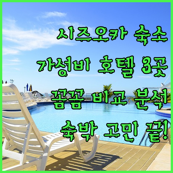 시즈오카 숙소 고민 끝 가성비 갑 호