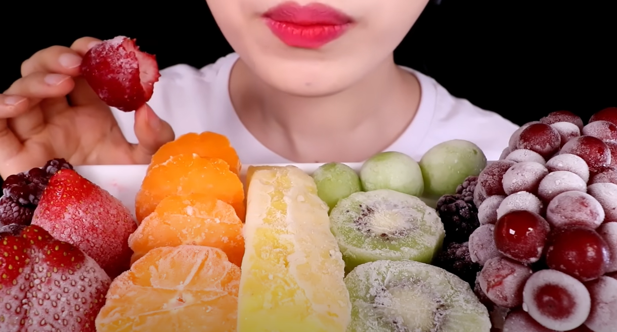  [ASMR] 아이들 잠재울 때 사용하는 소리, 얼린 과일편