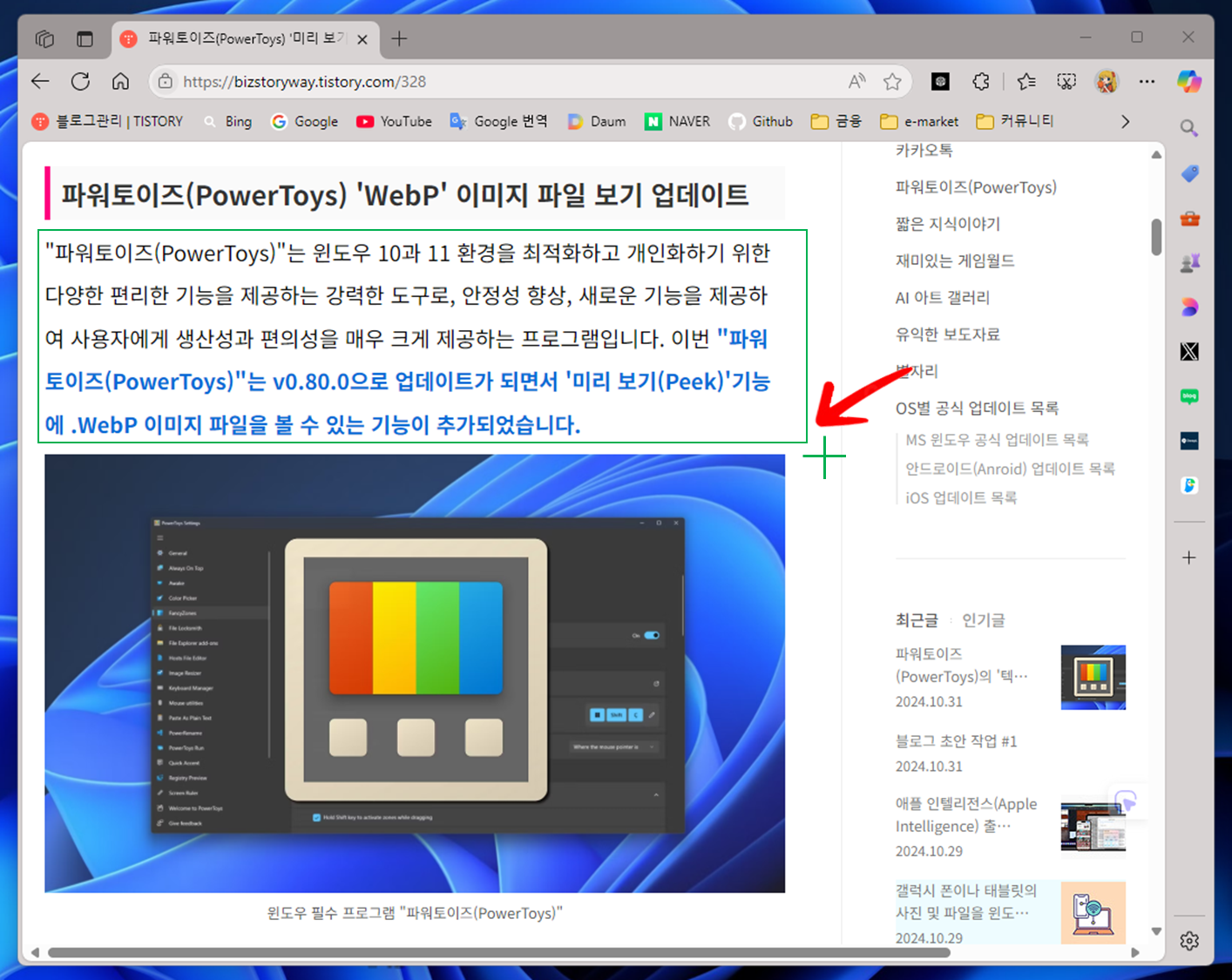 웹사이트 내 텍스트 추출