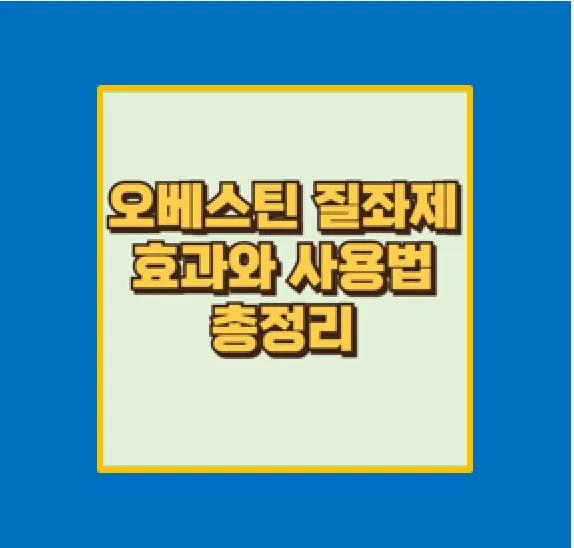 오베스틴 질좌제