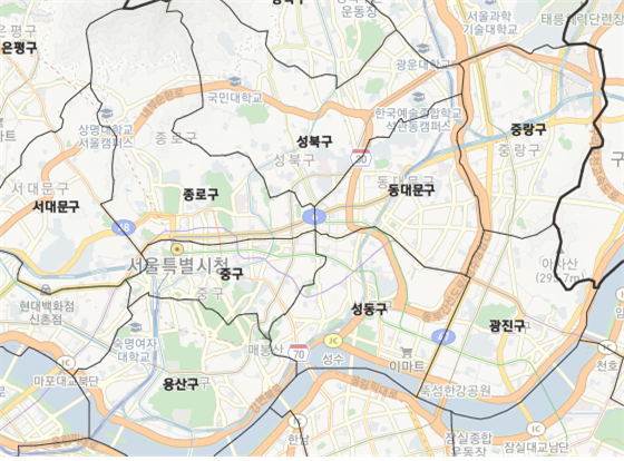 서울시 법정경계도