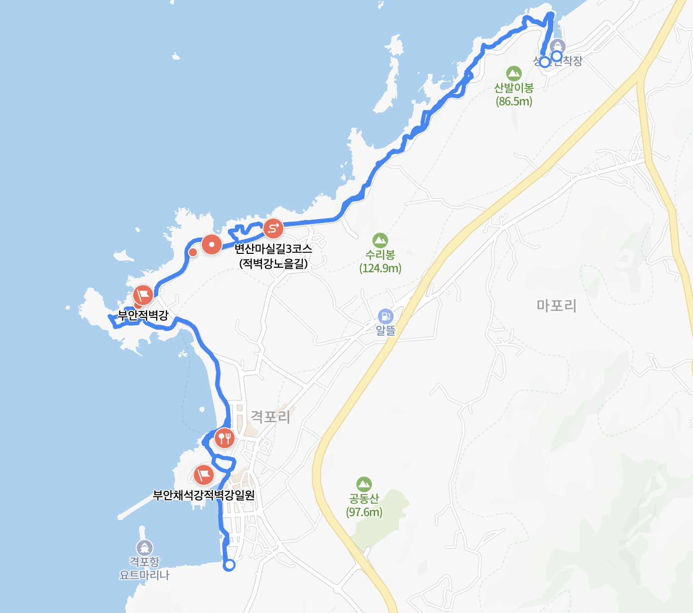 적벽강 드라이브 코스