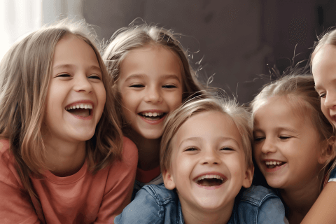 홍화씨 효능, 웃고있는 아이들 사진