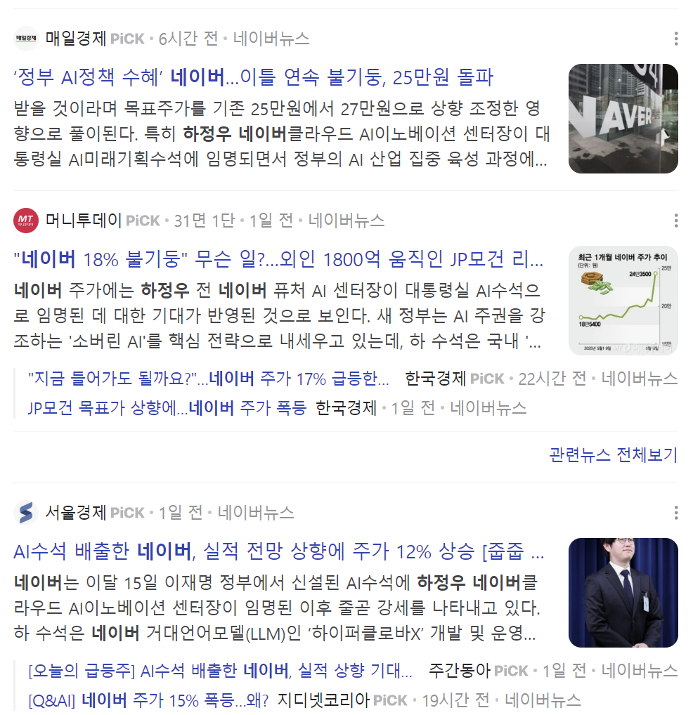 네이버 정부 AI 정책 수혜주