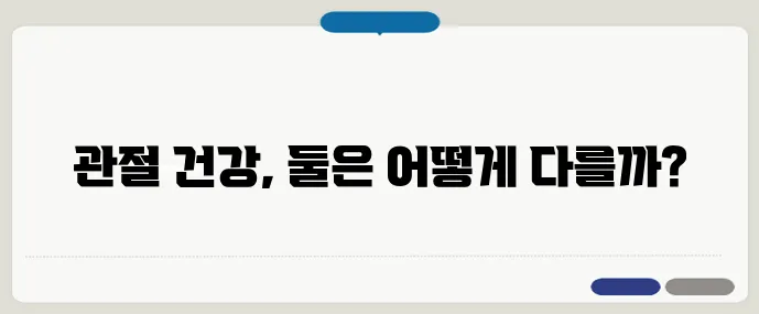 글루코사민과 콘드로이틴의 차이점은?