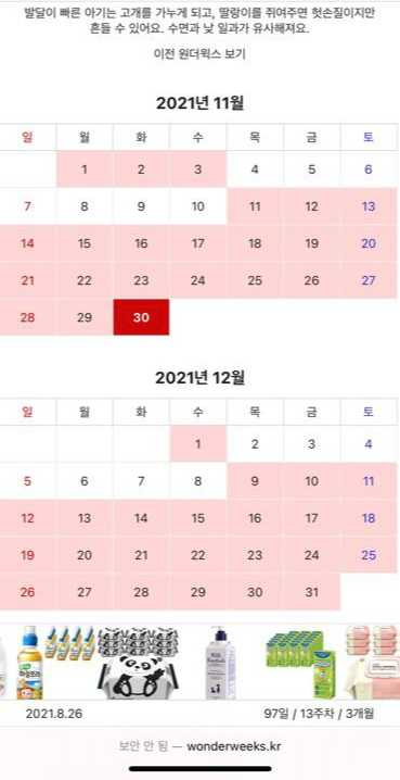  D+97, 원더윅스(WoderWeeks)찾아오다.