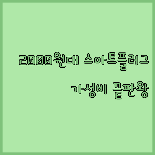헐 2000원대 스마트 플러그? 가성