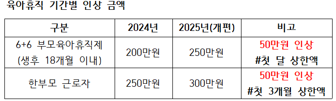2025 육아휴직 급여