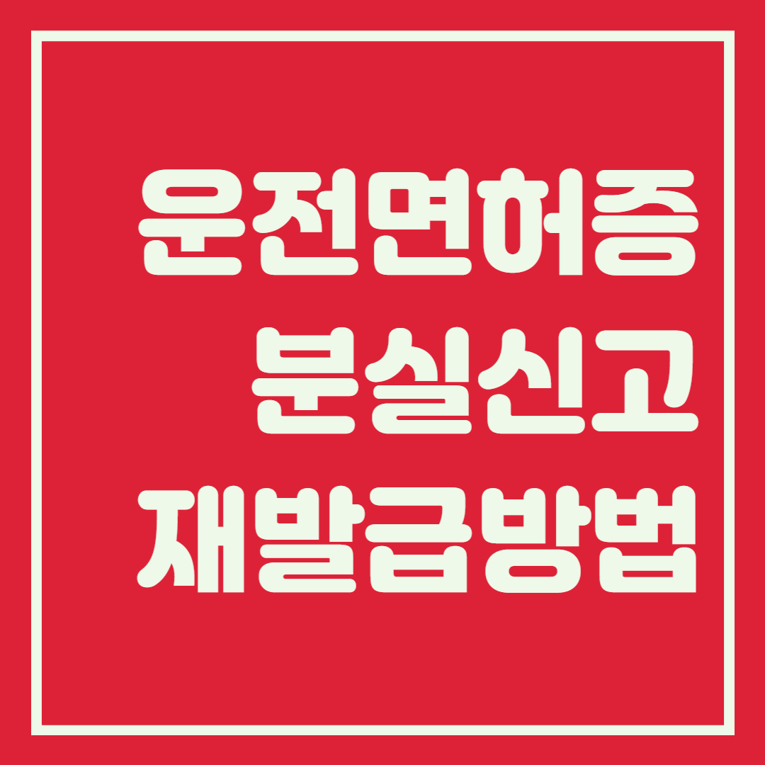  운전면허증 분실신고, 재발급 당일 1시간내