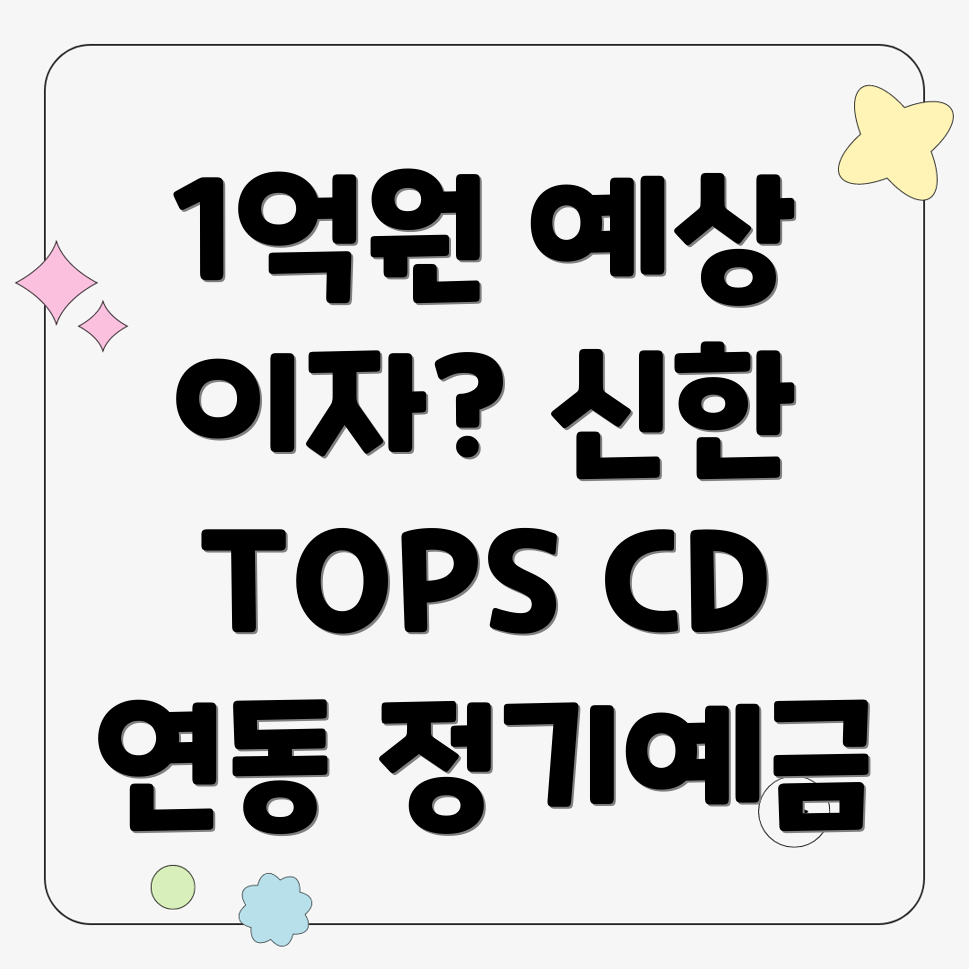 신한은행 TOPS CD 연동정기예금