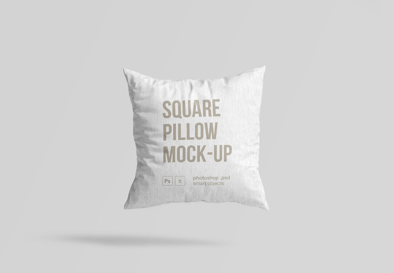 Square Pillow Mockup(스퀘어 베개 목업)