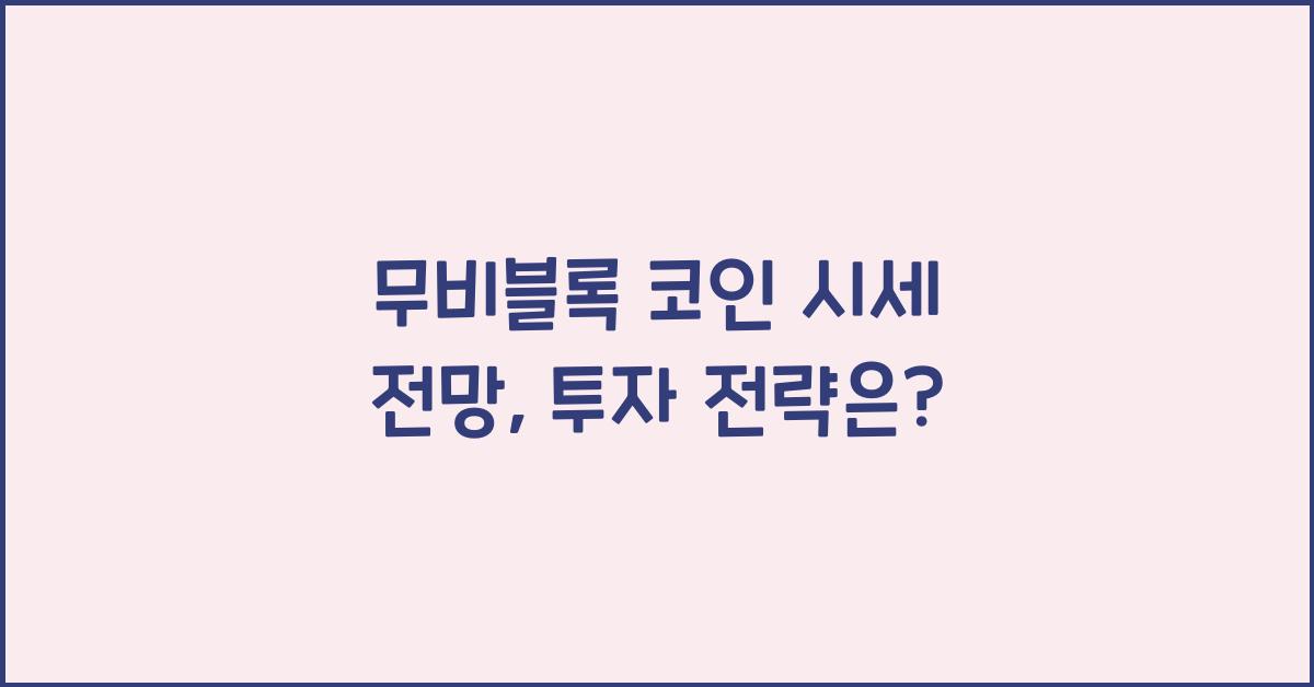 무비블록 코인 시세 전망