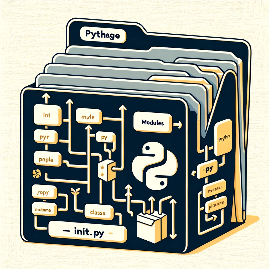 파이썬 모듈과 패키지의 구조를 도식화한 이미지